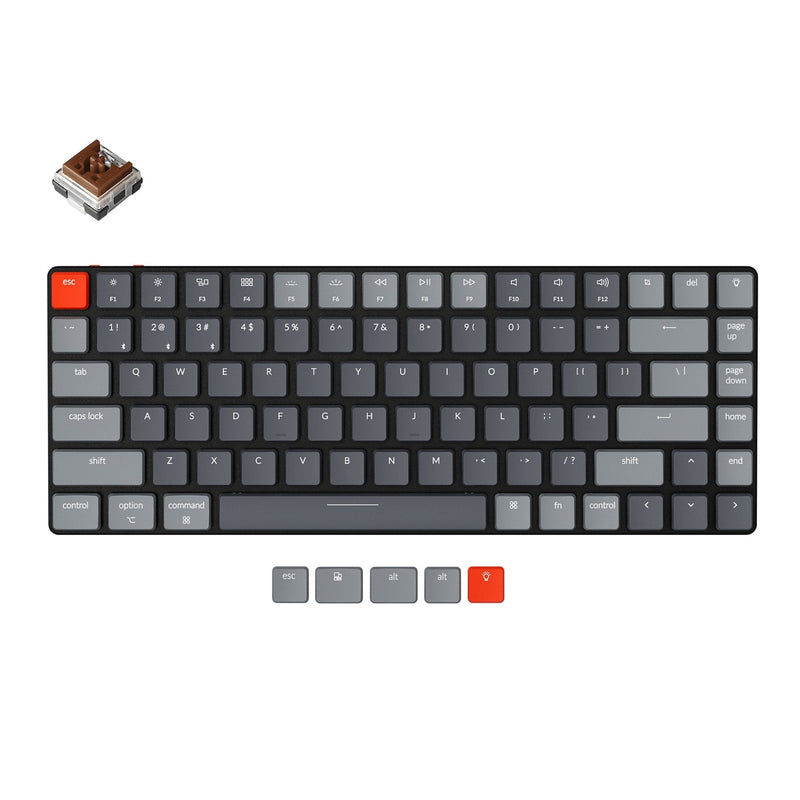 Keychron K3 (Hot-Swappable) Ultra-Slim White Backlight Teclado Mecânico Wireless